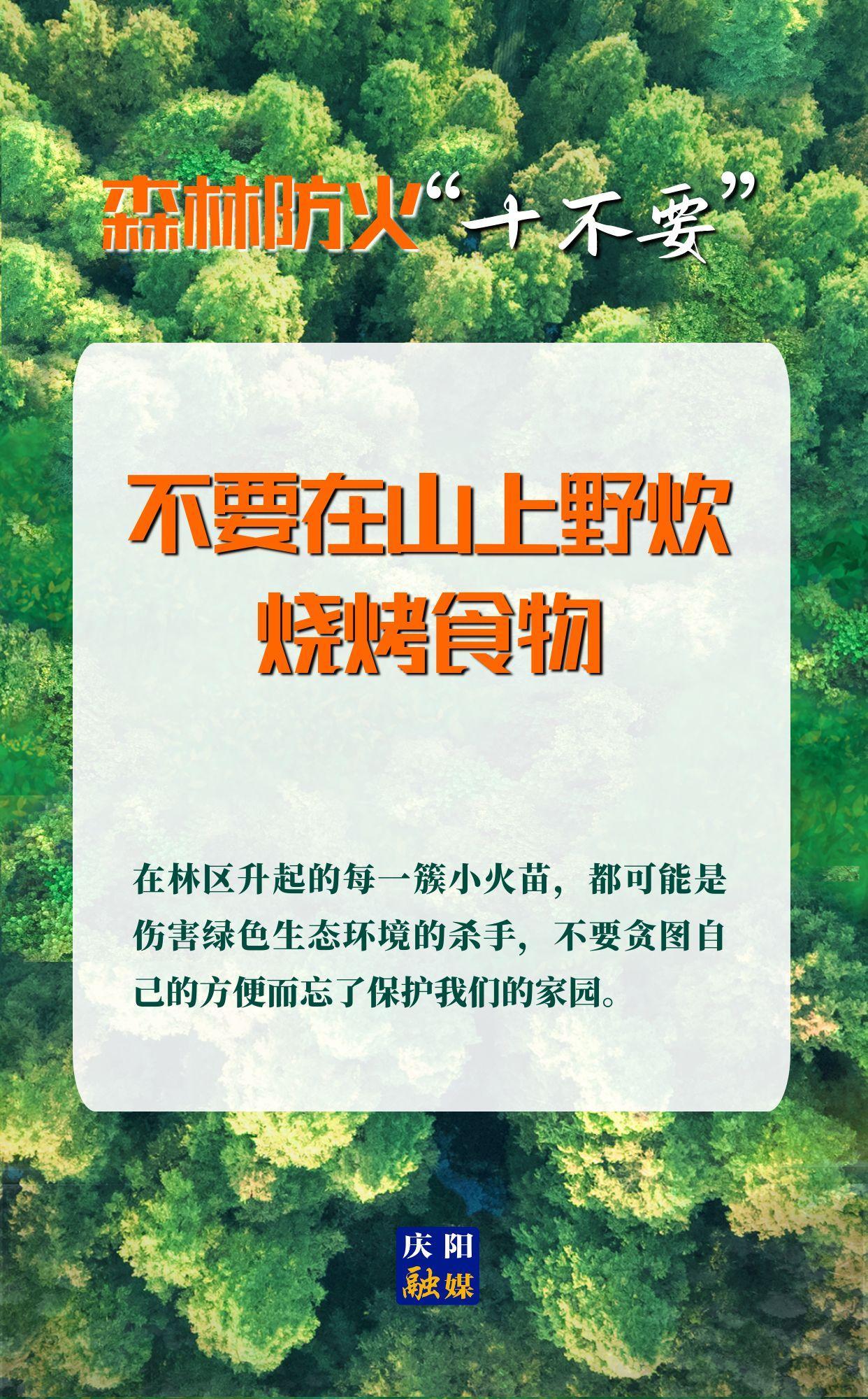 【微海報】森林防火“十不要”③丨不要在山上野炊、燒烤食物